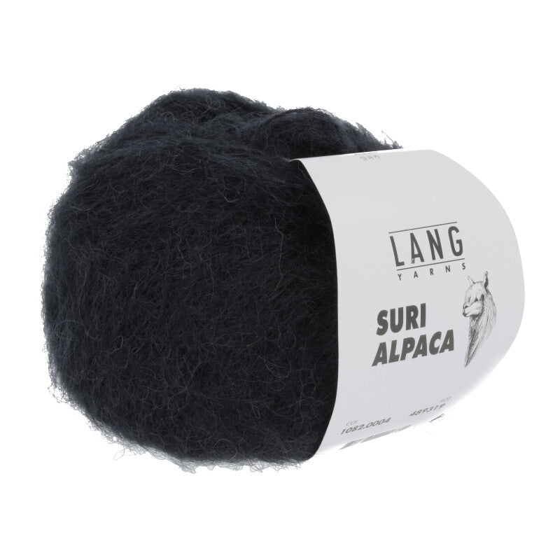 Lang Yarns Suri Alpaca – 25g / 100m – Black (0004)