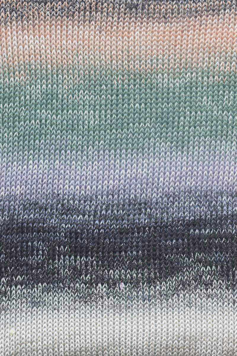 Lang Yarns Quattro Dégradé – 100g / 240m – Black/Greygreen/Lilac (0020) – detail