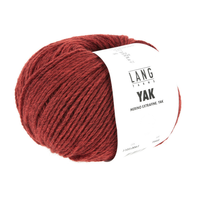 Lang Yarns Yak – 50g / 120m – Dark Red Mélange (0061)