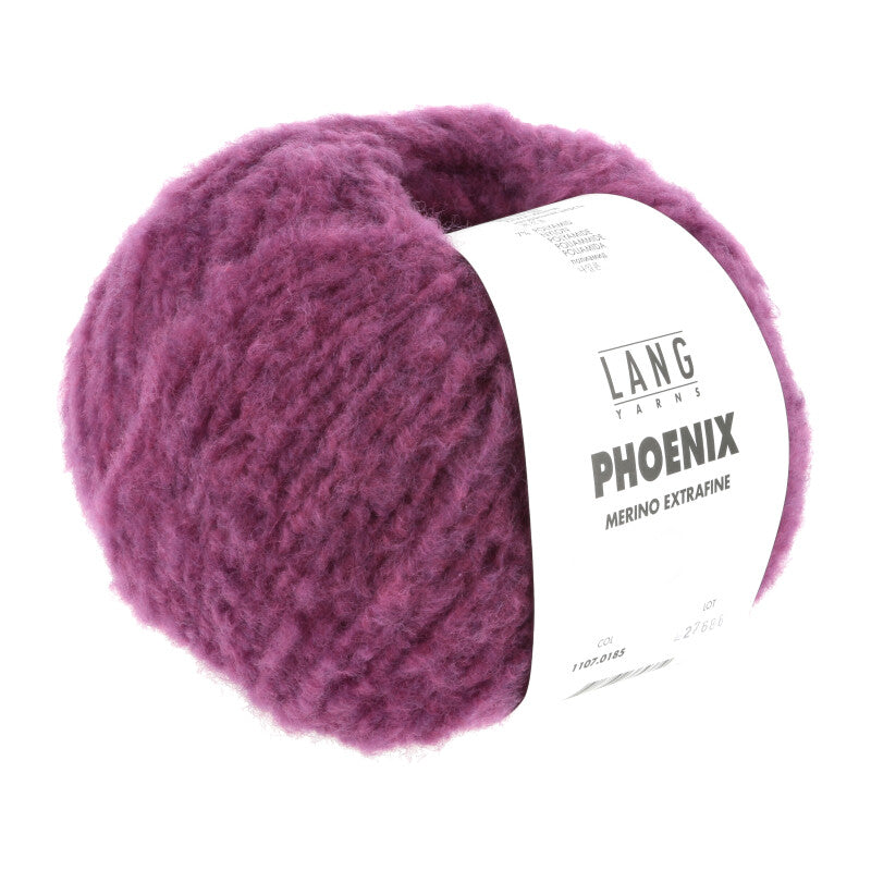 Lang Yarns Phoenix – 100g / 270m – Hot Pink Chante Claire (0185)