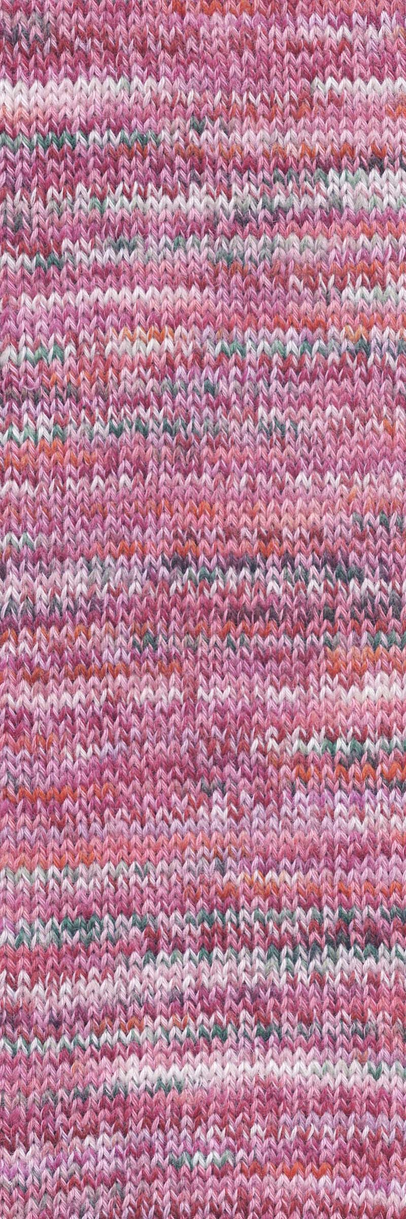 Lang Yarns Footprints – 100g / 400m – Pink/Dark Green/Rose (0012) – detail