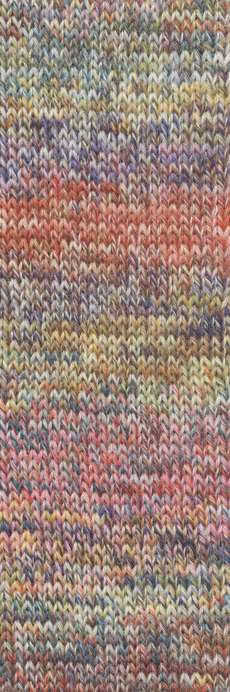 Lang Yarns Move 4-ply – 100g / 400m – Green/Orange/Purple/Brown (0013) – detail