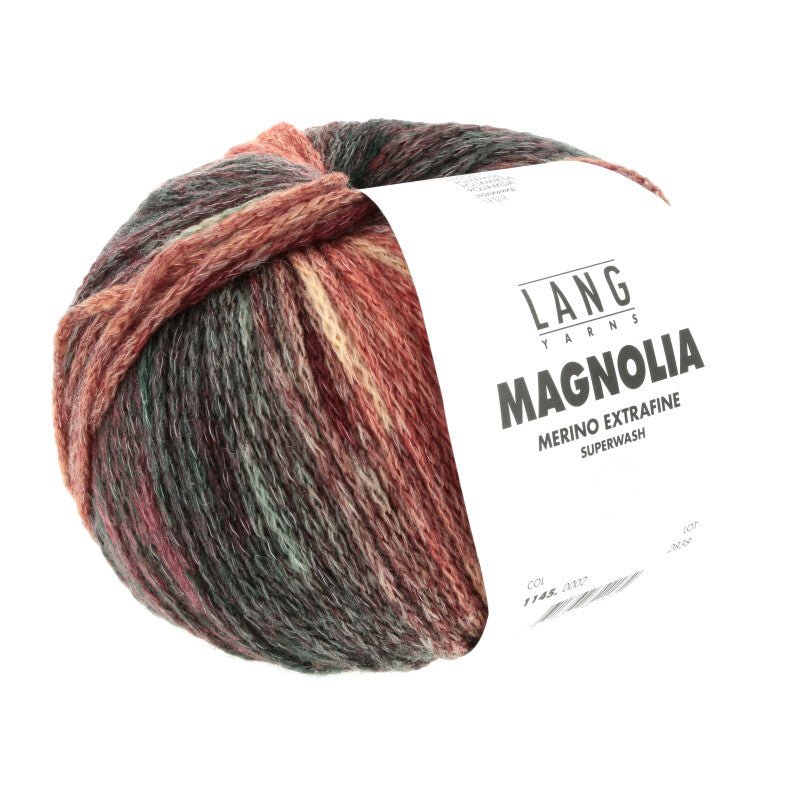Lang Yarns Magnolia – 100g / 250m – Orange/Red/Grey (0002)