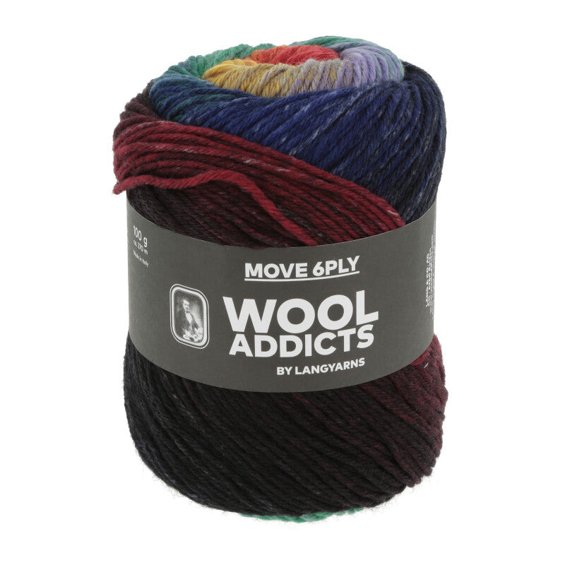 Lang Yarns Move 6-ply – 100g / 270m – Rainbow (0004)