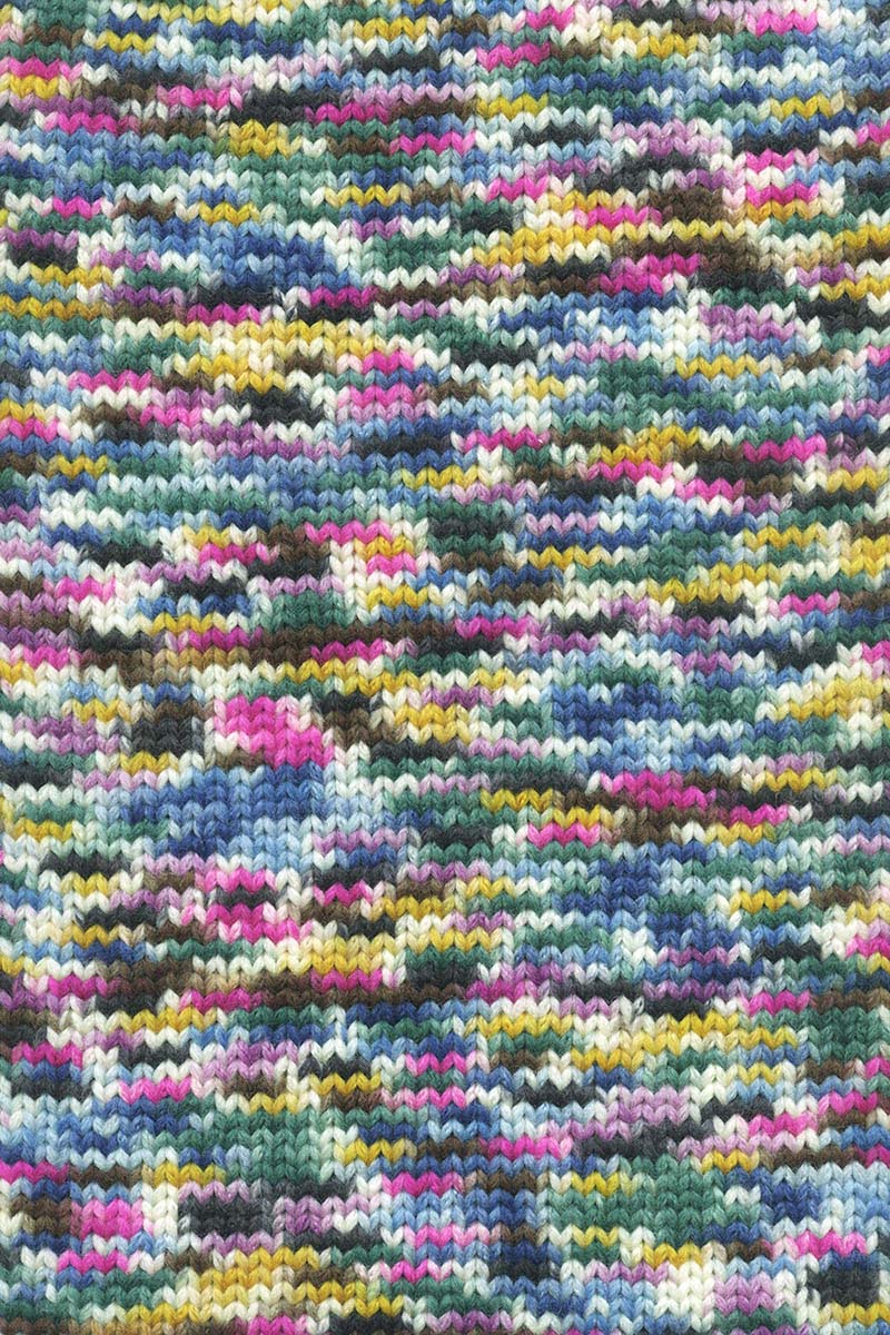 Lang Yarns Mosaic – 100g / 140m – Emerald/Hot Pink/Blue/Corn (0008) – detail