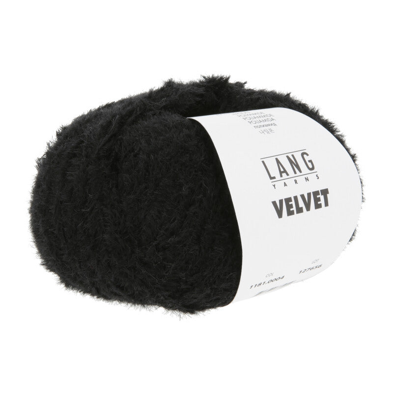 Lang Yarns Velvet – 50g / 170m – Black (0004)