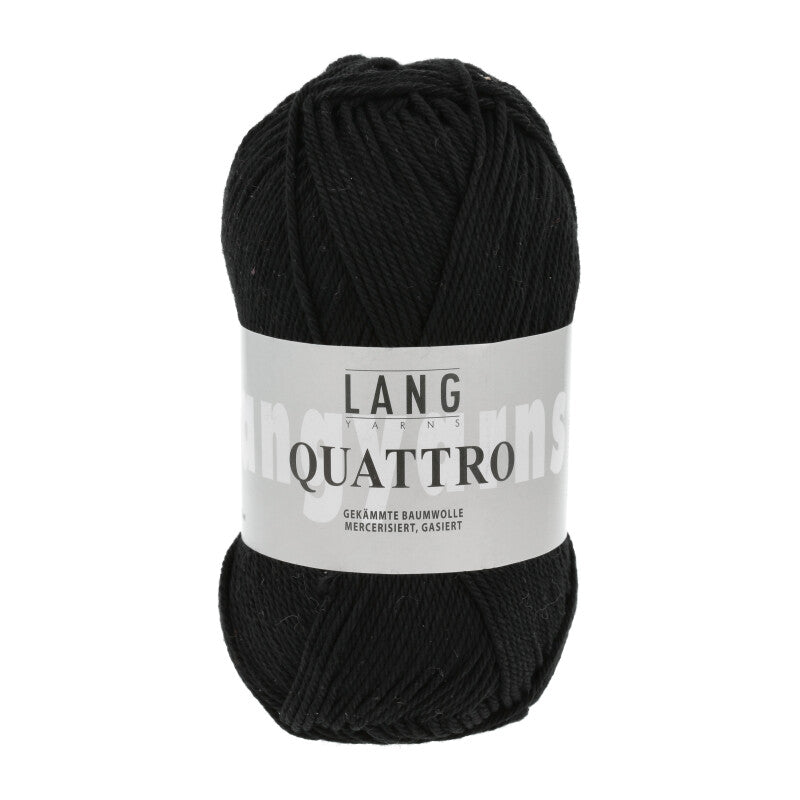Lang Yarns Quattro – 50g / 120m – Black (0004)