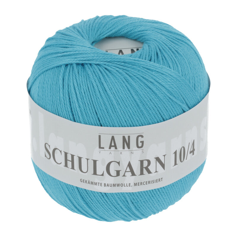 Lang Yarns Schulgarn 10/4 – 100% cotton yarn, 50g/160m – Turquoise (0071)