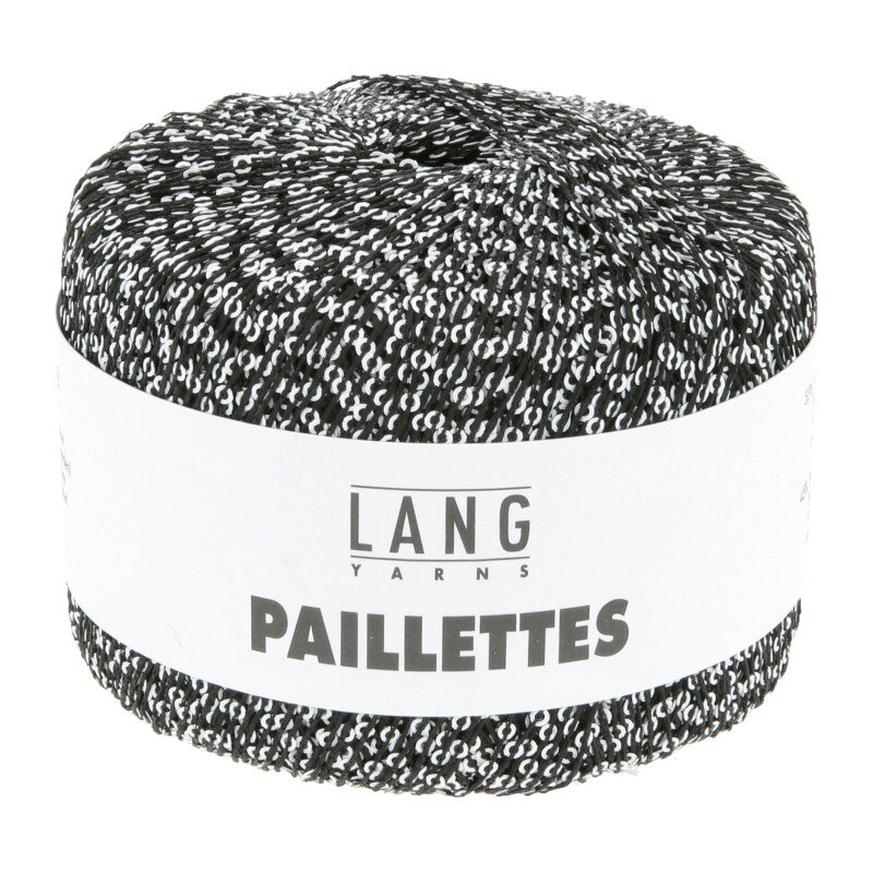 Lang Yarns Paillettes – 25g / 112m – Black/White (0204)