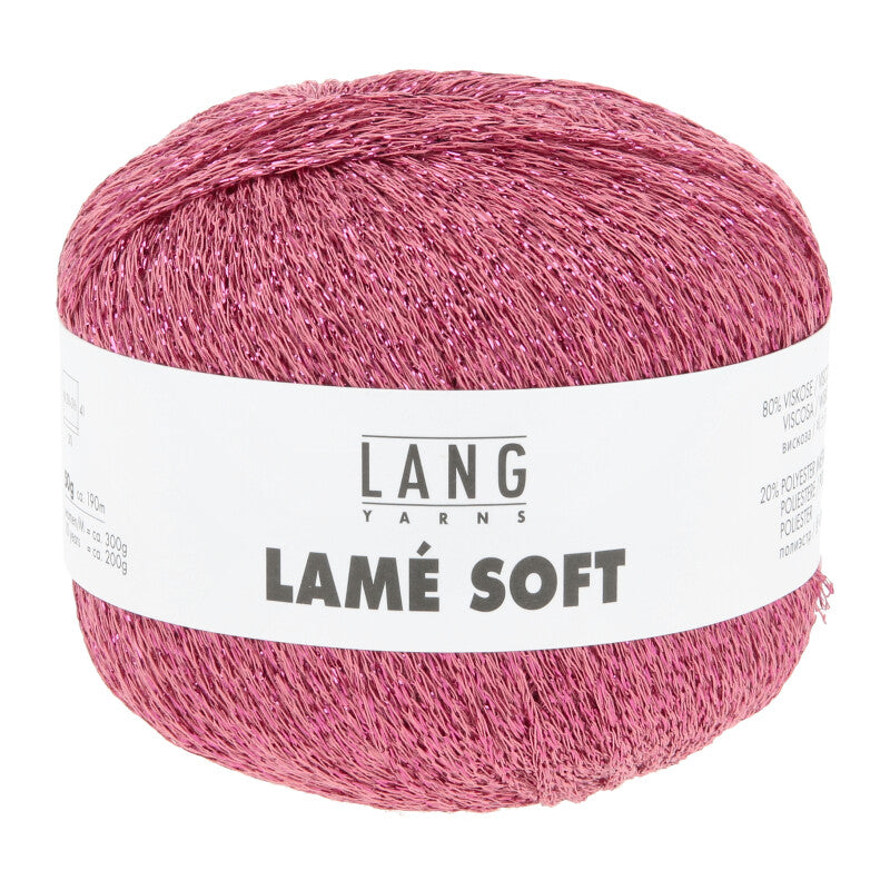 Lang Yarns Lamé Soft – 50g / 190m – Coral (0028)