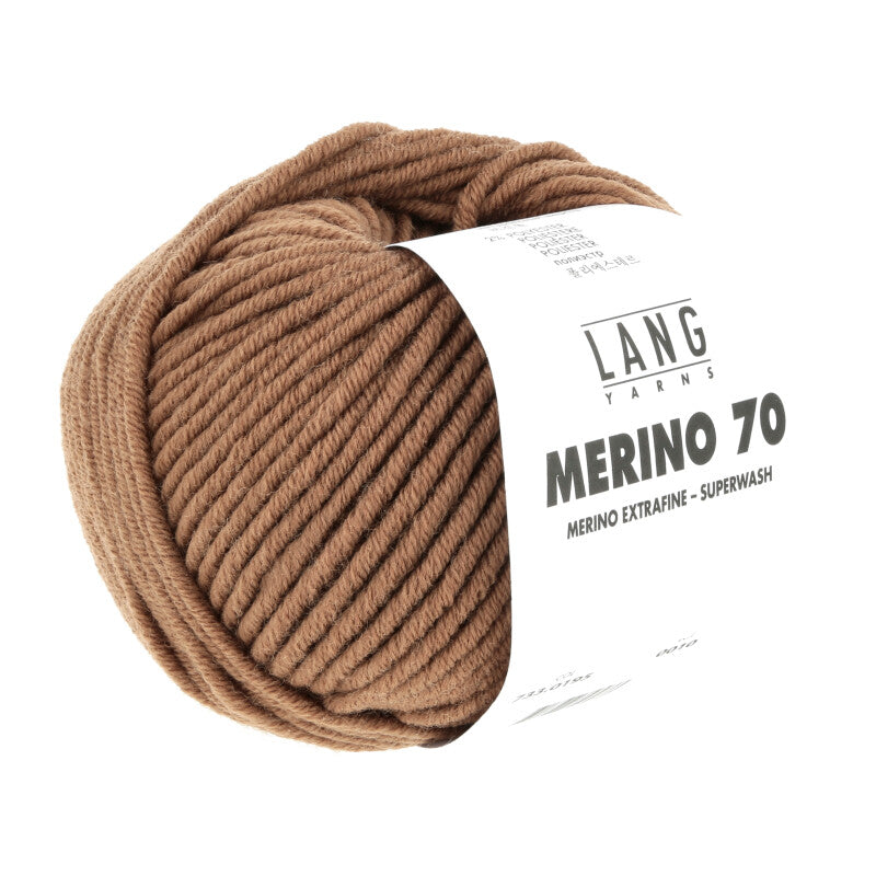 Lang Yarns Merino 70 – 50g / 70m – Brown (0195)