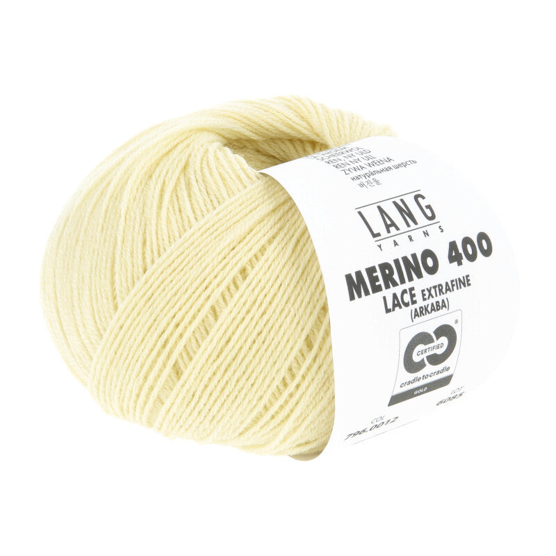 Lang Yarns Merino 400 Lace – 25g / 200m – Babyyellow (0012)