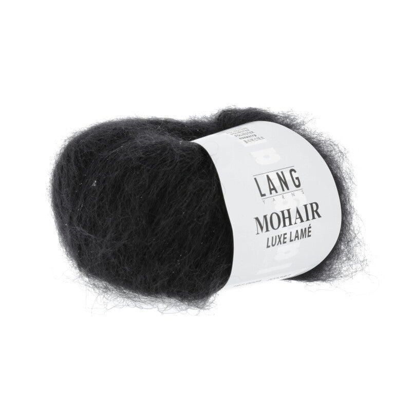 Lang Yarns Mohair Luxe Lamé – 25g / 175m – Silver - Black (0004)