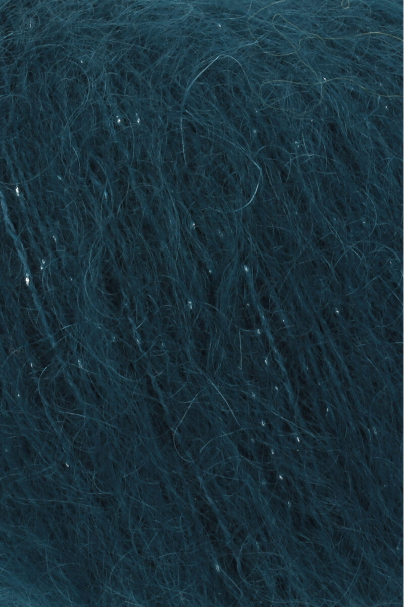 Lang Yarns Mohair Luxe Lamé – 25g / 175m – Silver - Petrol (0088) – detail