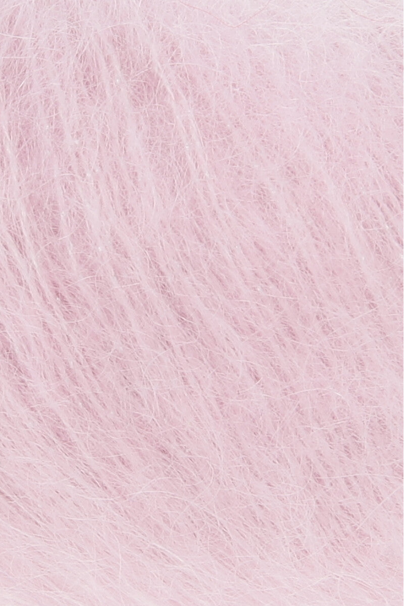 Lang Yarns Mohair Luxe Lamé – 25g / 175m – Silver - Dusky Pink (0148) – detail