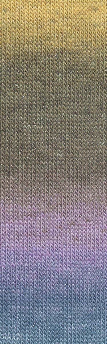 Lang Yarns Mille Colori Socks & Lace Luxe – 100g / 400m – Olive/Lilac/Petrol (0209) – detail