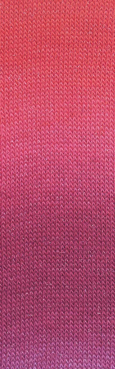 Lang Yarns Mille Colori Socks & Lace Luxe – 100g / 400m – Red/Dark Red/Lavender (0217) – detail