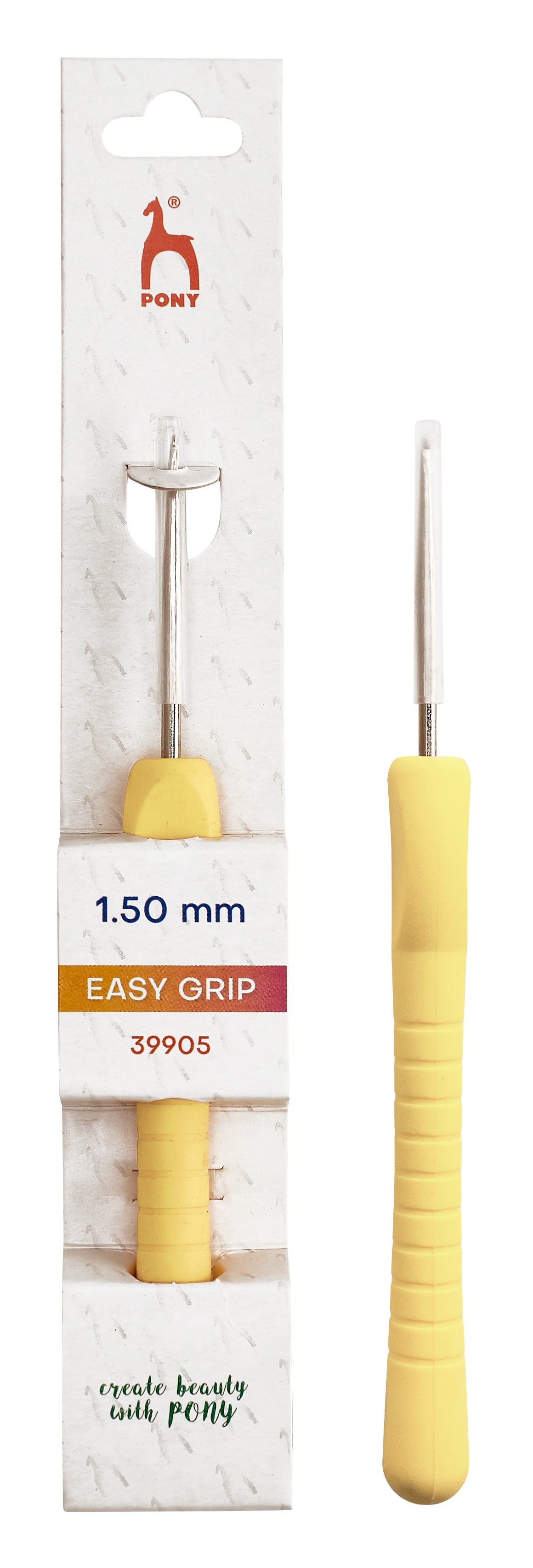 Pony Easy Grip Steel Crochet Hooks – 14 cm, 1.50 mm