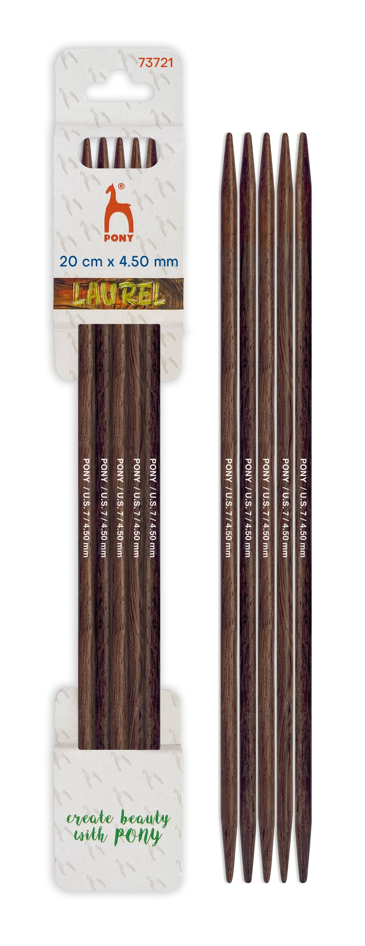 Pony Laurel Double Pointed Knitting Needles – 20 cm, 4.50 mm