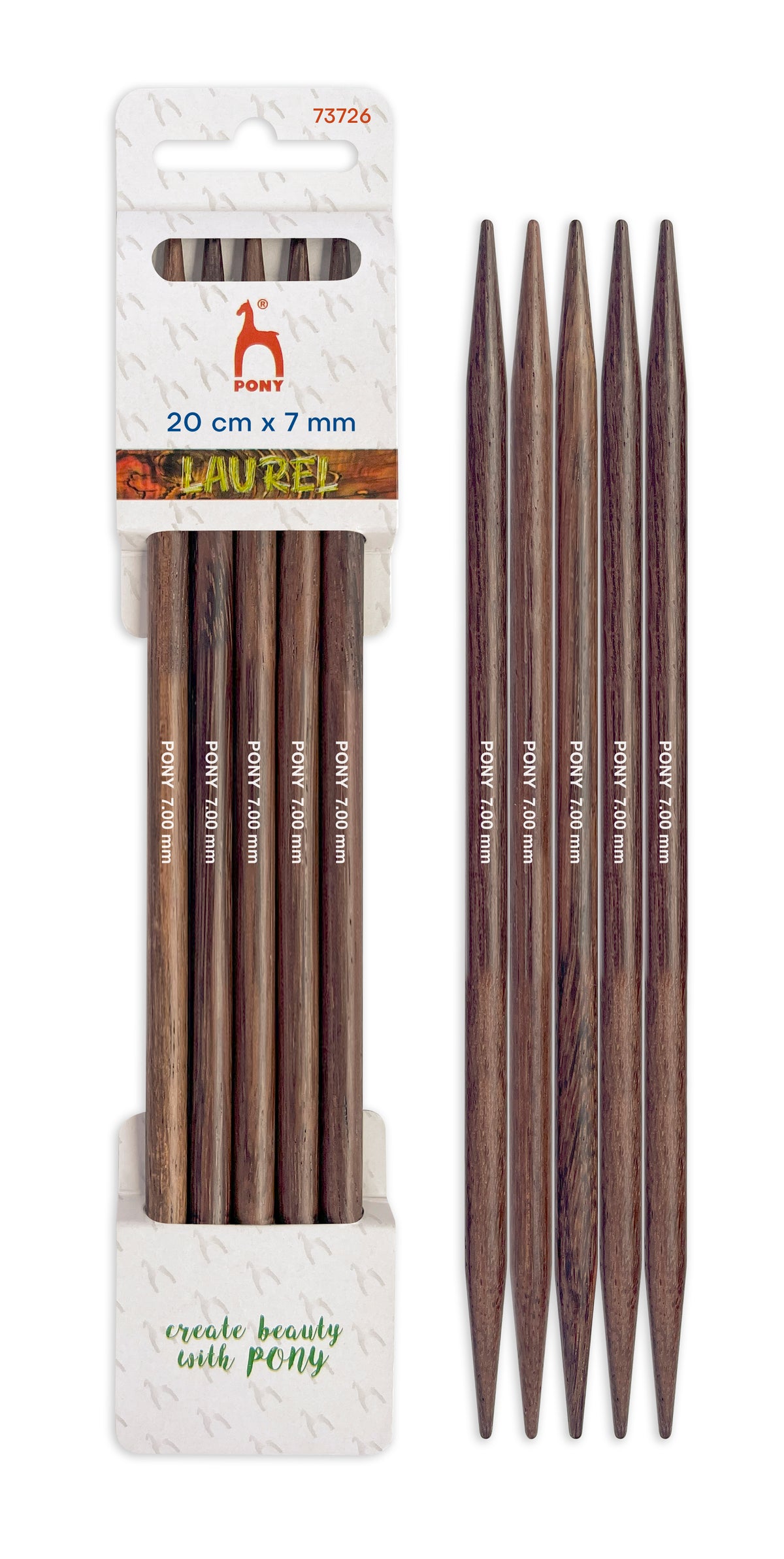 Pony Laurel Double Pointed Knitting Needles – 20 cm, 7.00 mm