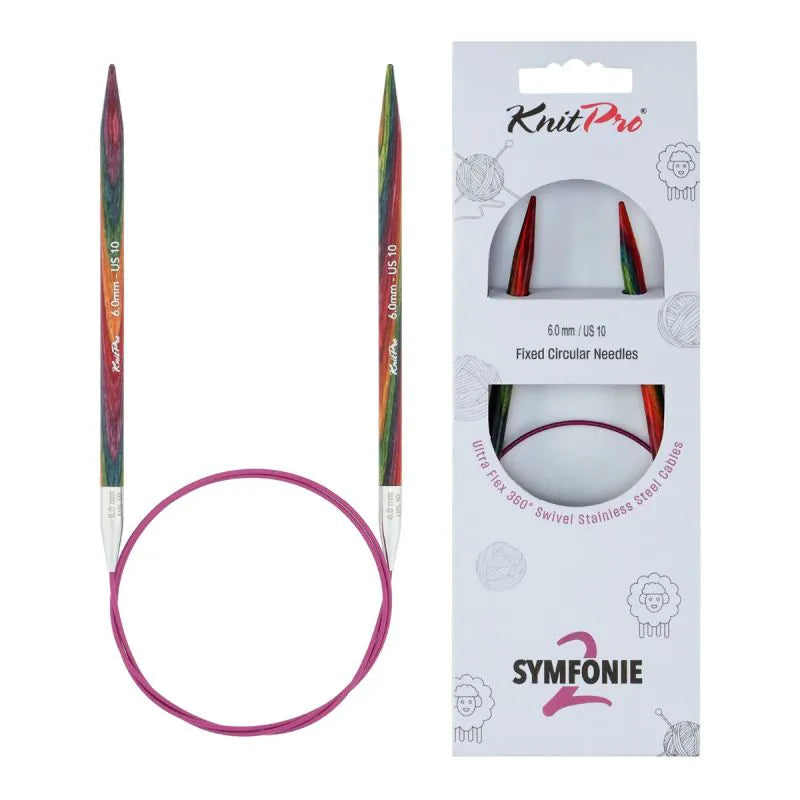 KnitPro Symfonie 2 fixed circular knitting needles, 6.00 mm
