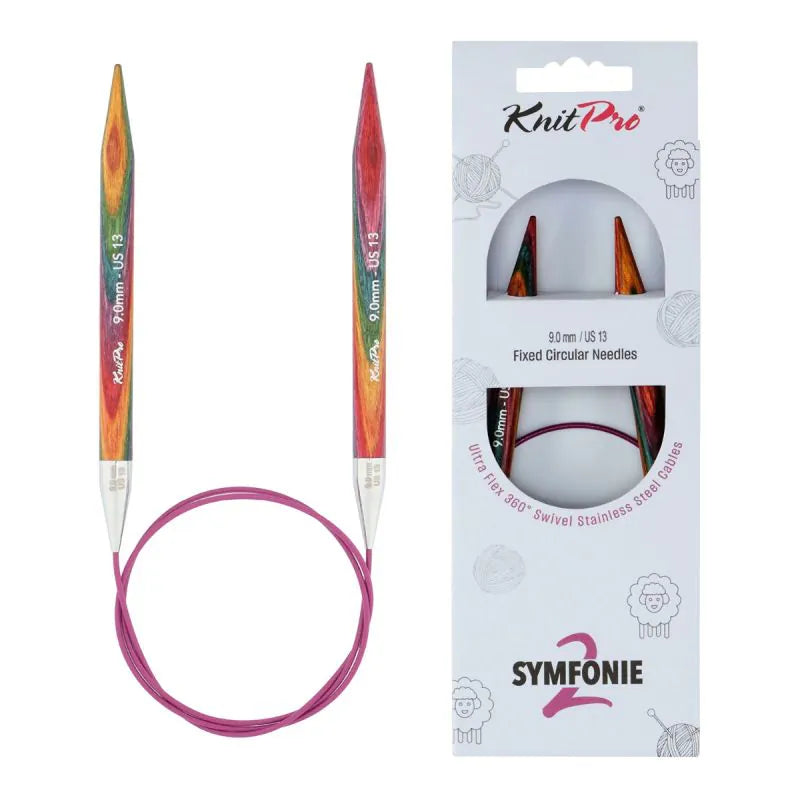 KnitPro Symfonie 2 fixed circular knitting needles, 9.00 mm