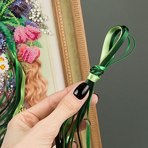 Beadwork kit 'Spring,' offering a lively floral bead embroidery pattern, ideal for tapestry and cross-stitch crafting