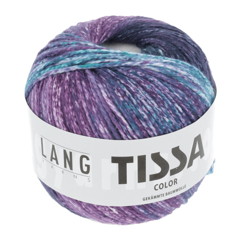 Lang Yarns Tissa Color – 50g / 80m – Blue/Turquoise/Purple (0354)
