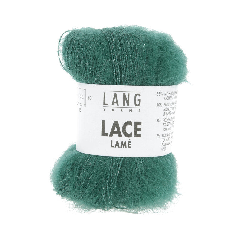 Lang Yarns Lace Lamé – 25g / 310m – Emerald (0073) – B view