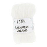 Lang Yarns Cashmere Dreams Yarn, 290m / 25g – White (0001)