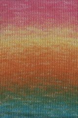 Lang Yarns Quattro Dégradé – 100g / 240m – Turguoise/Pink/Yellow (0006) – detail