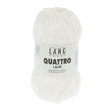 Lang Yarns Quattro Lamé – 50g / 120m – White (0001)