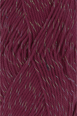 Lang Yarns Quattro Lamé – 50g / 120m – Wine Red (0062) – detail