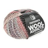 Lang Yarns Footprints – 100g / 400m – Beige/Grey/Red (0024) – B view