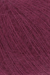 Lang Yarns Mohair 21 Yarn, 375m / 25g – Burgundy (0061), yarn texture