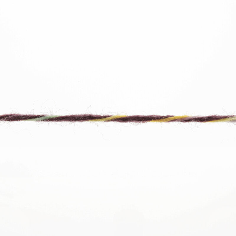 Lang Yarns Move 4-ply – 100g / 400m – Green/Orange/Purple/Brown (0013) – yarn texture