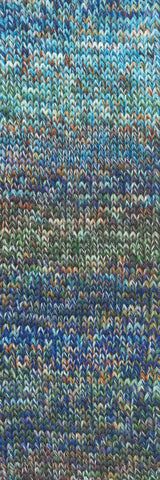 Lang Yarns Move 4-ply – 100g / 400m – Royal/Turquoise/Green/Eggplant (0024) – detail