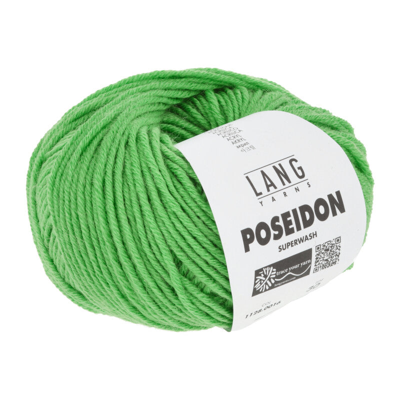 Lang Yarns Poseidon yarn, Light Green, colour 0016, ball photograph