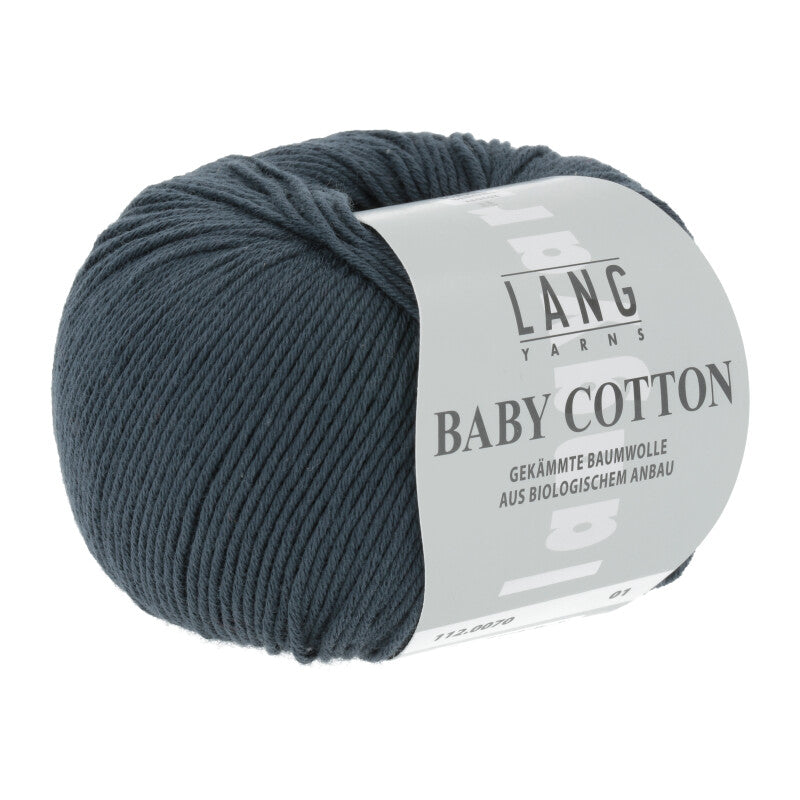 Lang Yarns Baby Cotton – 50g / 180m – Dark Grey (0070)