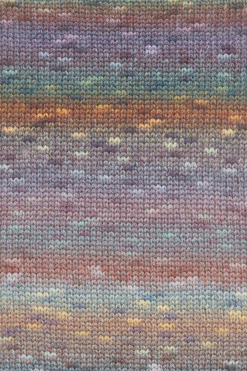 Lang Yarns Magnolia – 100g / 250m – Violet/Orange/Turquoise (0011) – detail