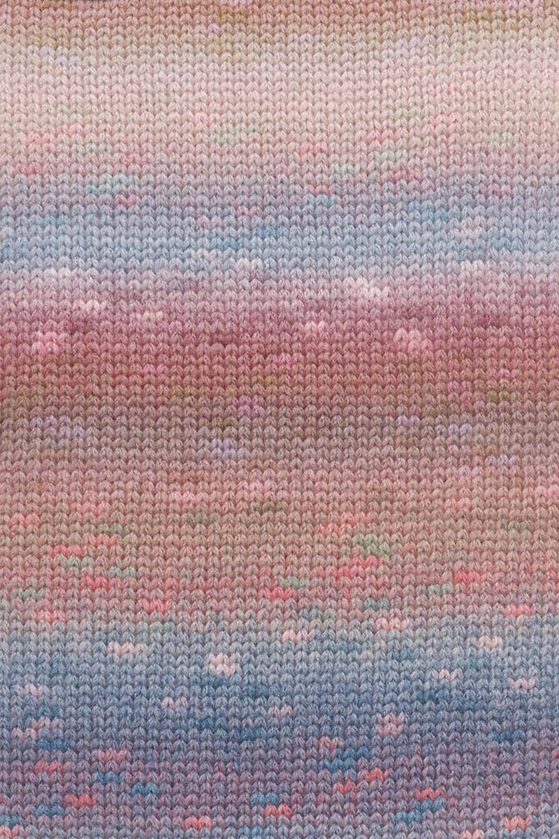 Lang Yarns Magnolia – 100g / 250m – Pink/Blue/Brown (0012) – detail