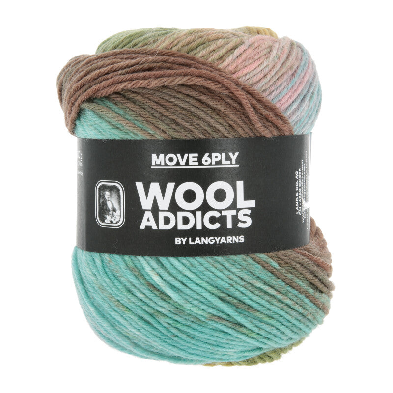 Lang Yarns Move 6-ply – 100g / 270m – Blue/Green/Orange/Lilac (0013)