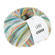 Lang Yarns Lisboa yarn, Light Green/Rose/Orange/Aqua, colour 0003, ball photograph