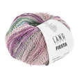 Lang Yarns Fiesta yarn, Purple/Rose/Grey/Green, colour 0005, ball photograph