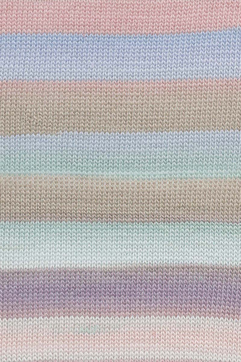 Lang Yarns Aurora yarn, Mint/Rosewood/Blue/Brown, colour 0002, alternate product photograph