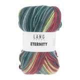 Lang Yarns Eternity – 100g / 340m – Petrol/Berry/Lightblue/Lightgreen (0001)