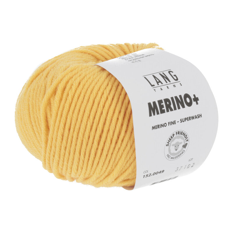 Lang Yarns Merino+ – 50g / 90m – Gold Yellow (0049)