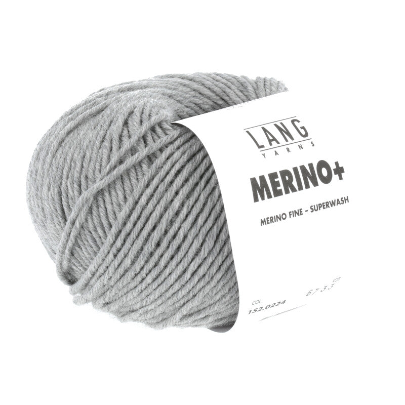Lang Yarns Merino+ – 50g / 90m – Grey / Mélange (0224)