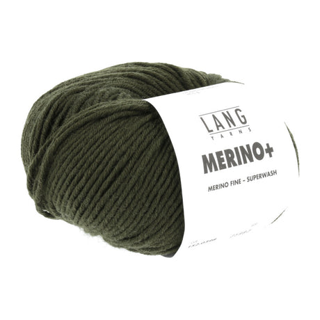 Lang Yarns Merino+ – 50g / 90m – Loden Green (0398)