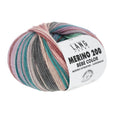 Lang Yarns Merino 200 Bébé Color Yarn, 203m / 50g – Blue/Salmon/Green (0453)